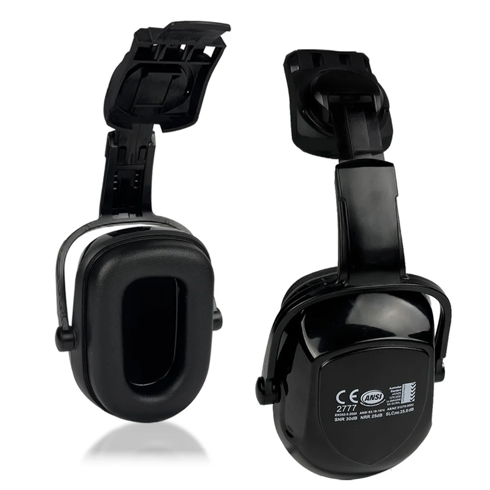 CE Hanging Type Earmuffs for Safety Helmet Construction Work Hearing Protection Railway Noise-proof Ear Protector for Hard Hat