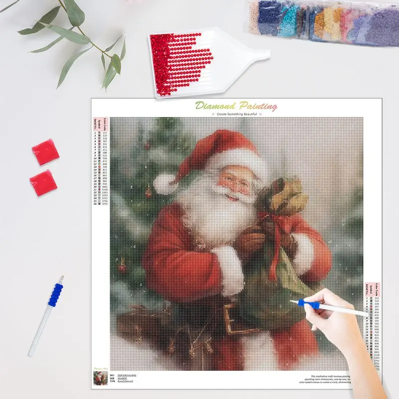 GATYZTORY Diamond Painting Christmas Santa Claus Diamond Painting New 2023 Personalized Diamond Mosaic Set Original Gifts