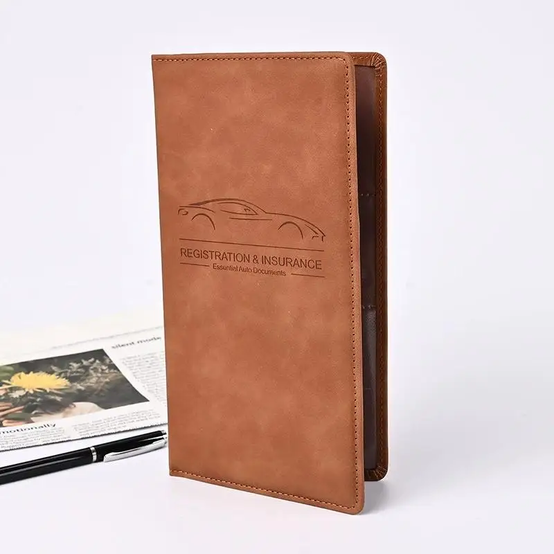 1pc Car Registration and Insurance Card Holder, Vehicle License Document Box Organizer for Car Interior