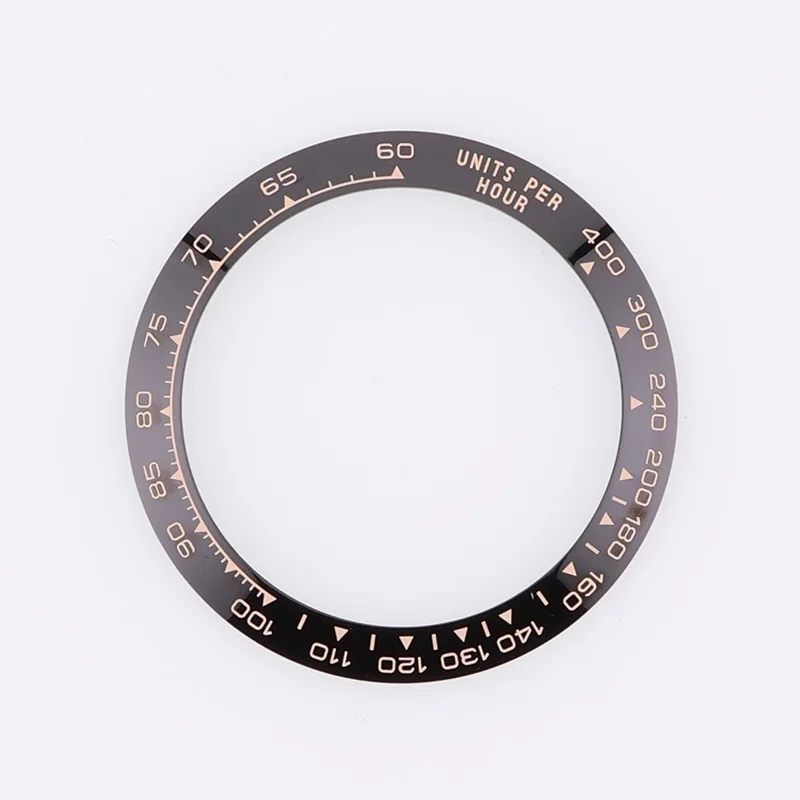 38.5mm High-quality Ceramic Daytona Black Bezel Insert Watch Ring Accessories Replacement Parts