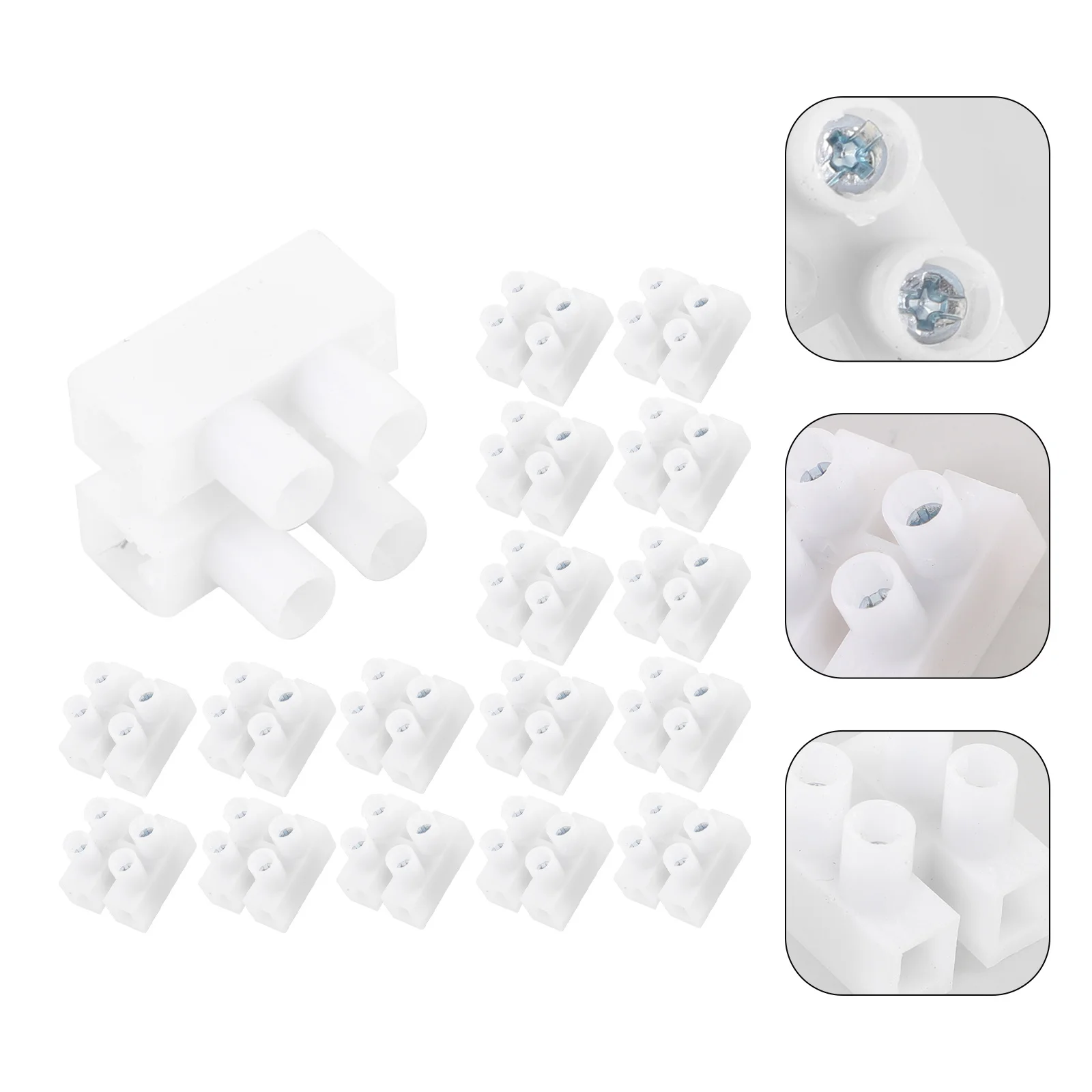 

100pcs Screw Terminal Block Quick Connect Wire Connectors Small Electrical Cable Connectors For Lighting Motors Machinery