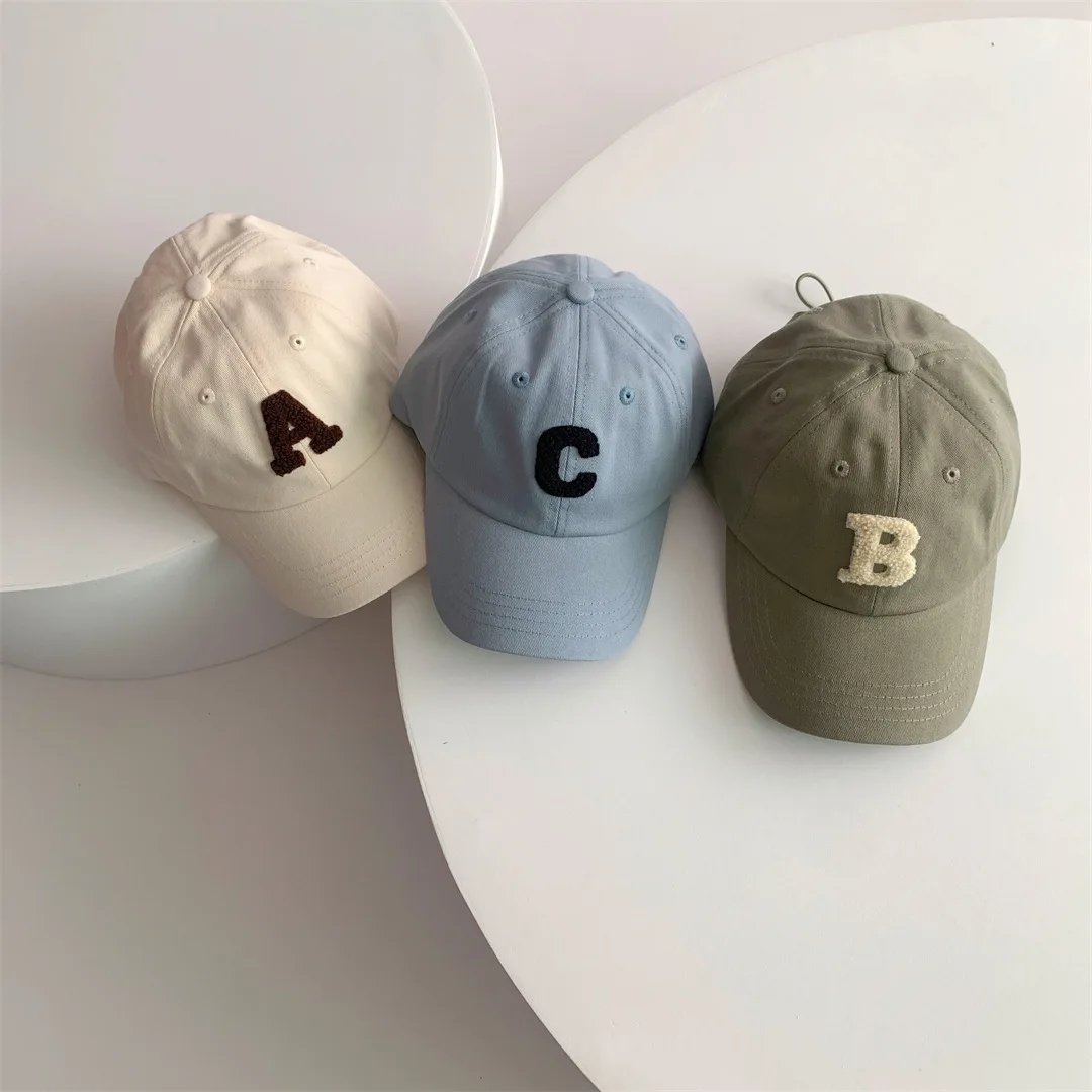 Primavera Verano bebé gorras de béisbol algodón niños niñas sombreros para el sol moda letra A patrón Casual niños gorras con visera