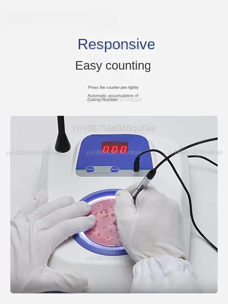 220 فولت مختبر شاشة ديجيتال المستعمرة عداد معدات اختبار البكتيريا عد الكاشف مع 3/6X المكبر