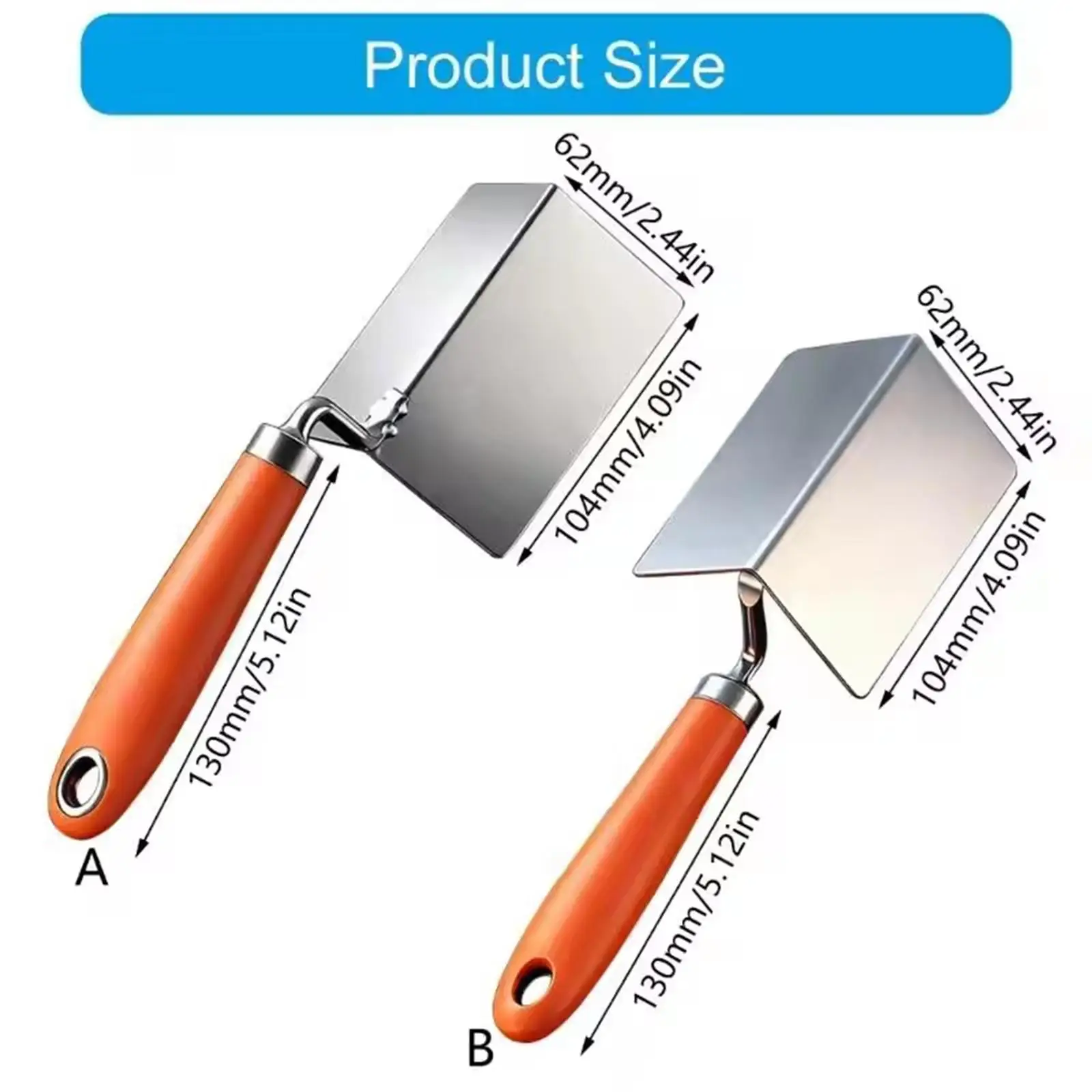 Corner Plastering Tool Set Stainless Steel Drywall Plaster Tools with Nonslip Rubber Handle for Precise 90 Degree Finishing
