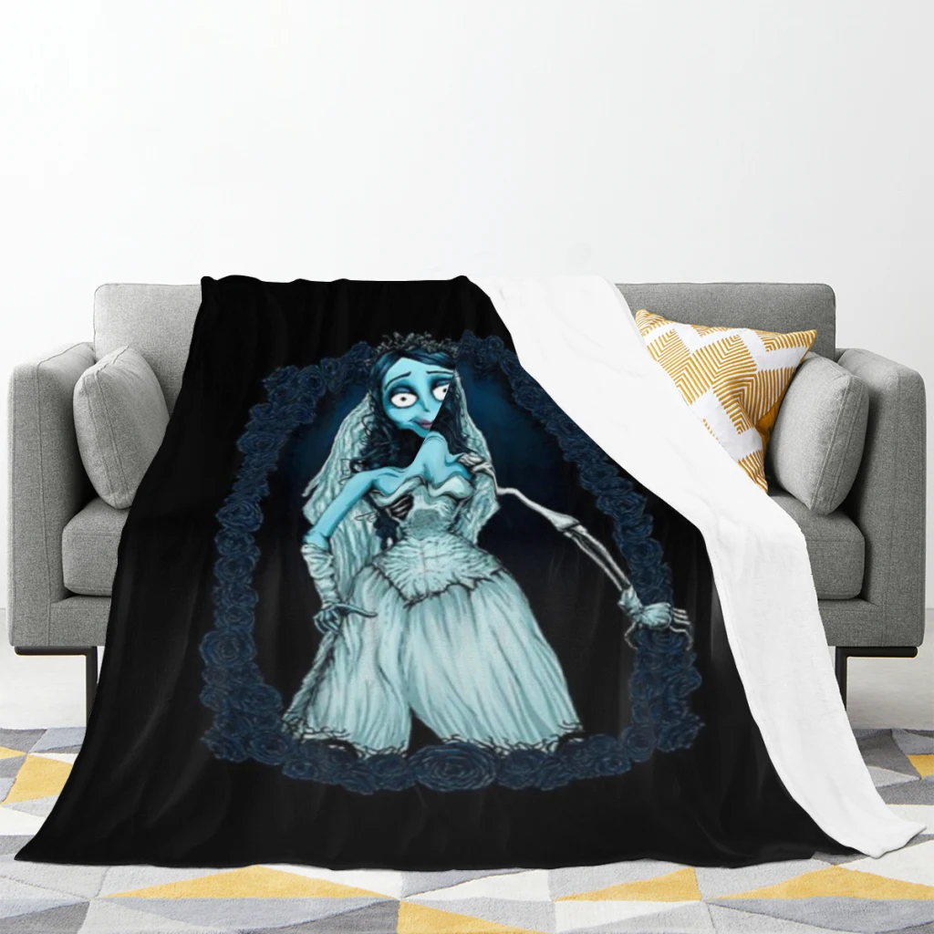 Corpse Bride Blanket Flange Textile Decor Portable Super Soft Throw Blankets for Home Office Plush Thin Quilt