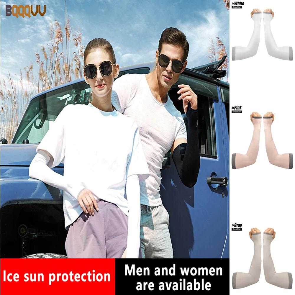 Sports Arm Sleeves Warmers, Sun UV Protection, Hand Cover, Cooling Warmer, Running, Fishing, Cycling, Skin Protection, 1Pair