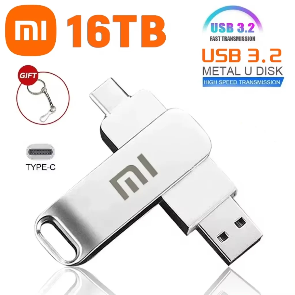 Xiaomi 16tb usb 3,2 flash Hochleistungs-Laufwerke Hochgeschwindigkeits-Transfer Pen drive Speicher karte tragbare Flash-Disk Memoria neue 2024 ﻿