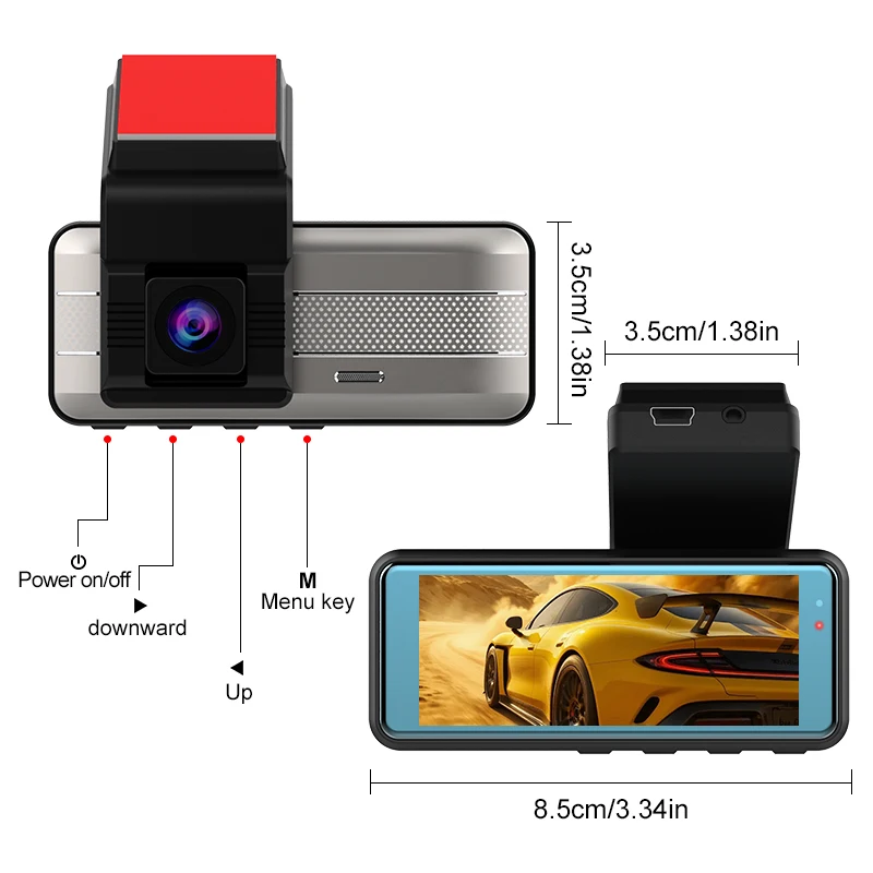 

UHD 1080P Dash Cam Dual Lens Driving Recorder Car DVR Camera WiFi Night Vision Camera Black Box Hidden Installation