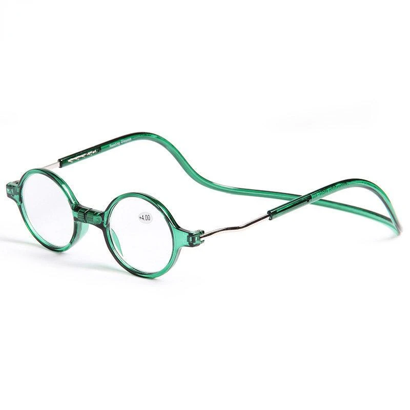 Lunettes de lecture rondes pour hommes et femmes, lunettes de presbytie, cou suspendu, dioptries + 1 + 2 + 3 + 4