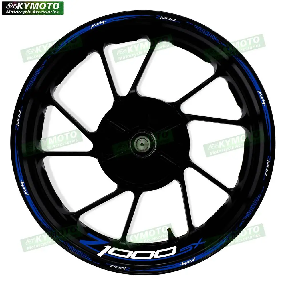 For Z1000SX Z 1000SX reflective motorcycle accessories 17 inch front and rear wheel stickers fairing hub decals stickers