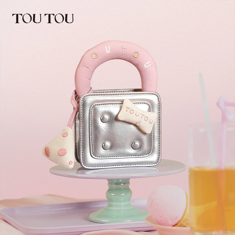 

TOUTOU Original Designer Brand Mini Pu Leather Handbags y2k Trend Women's bags Women's shoulder bag Gift bags for women