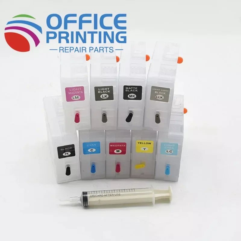 

1 комплект, 80 мл картриджа с чернилами P800 без чипа для принтеров Epson SureColor SC-P800 T8501-T8509.
