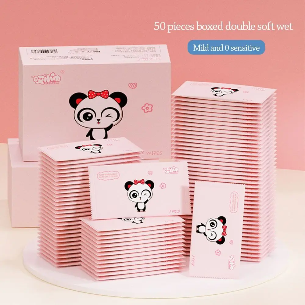 50 pz Salviette Umidificate Per Bambini Usa E Getta Portatile Wc Salviette Umidificate Tamponi Pulizia Delle Mani Disinfezione Sicura Praticità All'aperto