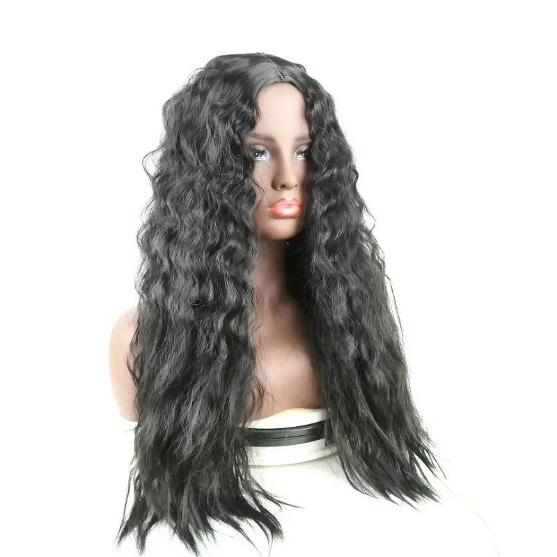 Amazon cross-border European and American fashion wigs, hot-selling in Africa, long curly hair, corn perm, small curly hair, che