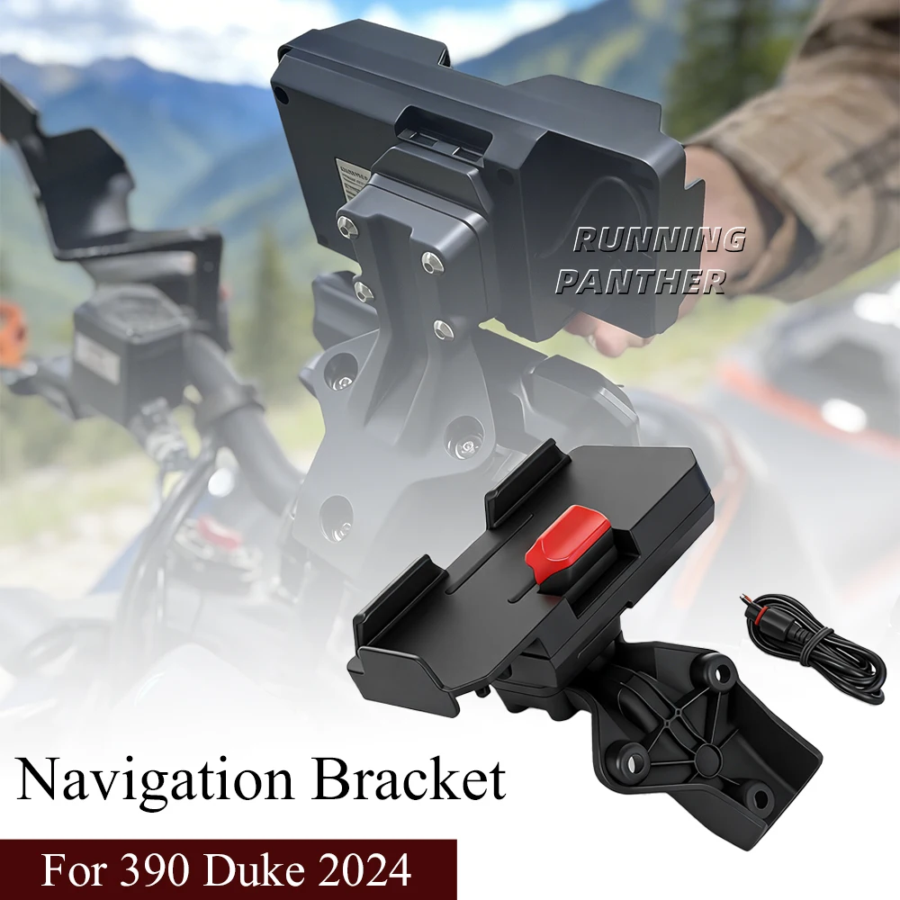 

Кронштейн для GPS-навигатора, аксессуары для мотоциклов, крепление для телефона с беспроводной зарядкой для 390DUKE 390 Duke 390 DUKE 2024