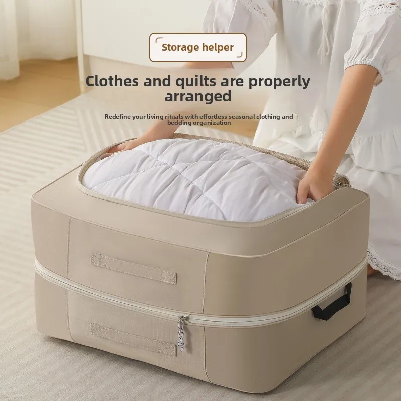أكسفورد القماش ضغط حقيبة التخزين أسفل لحاف الحرير المنزلية التشطيب حقيبة سعة كبيرة عنبر تخزين الغبار #4