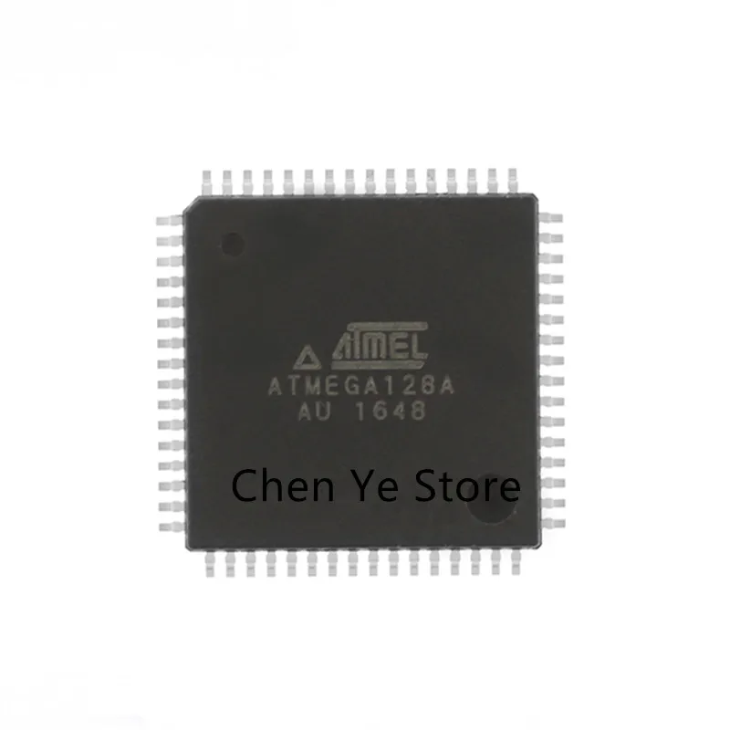 2PCS 100% NEW ATMEGA128A-AU ATMEGA128A TQFP-64 single chip microcomputer is imported with original packaging