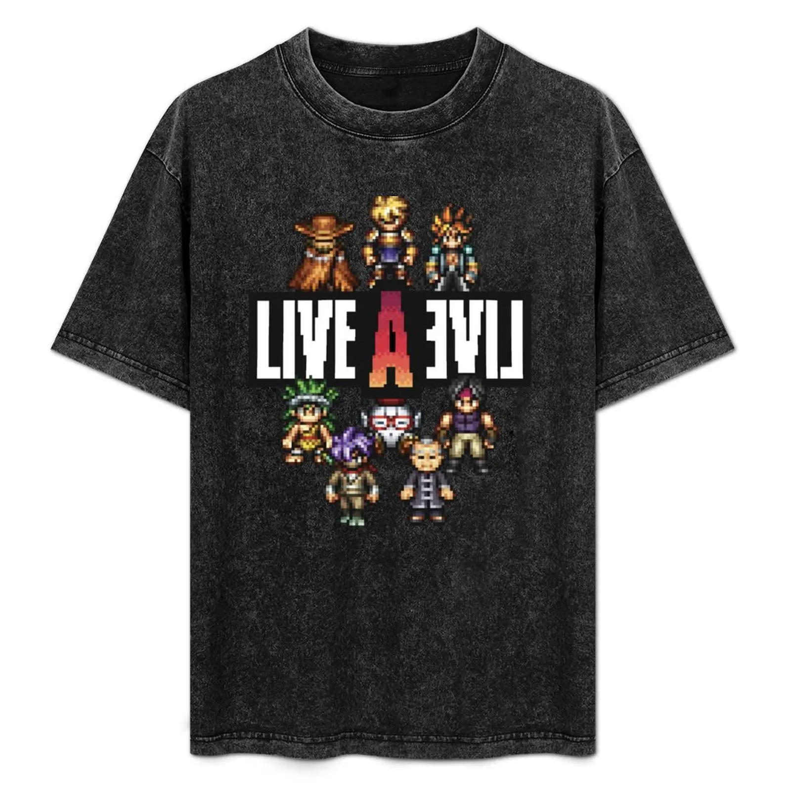 Live A Live? - Time Period Heroes (Pixel Art) T-Shirt cotton graphic tees boys animal print mens designer clothes