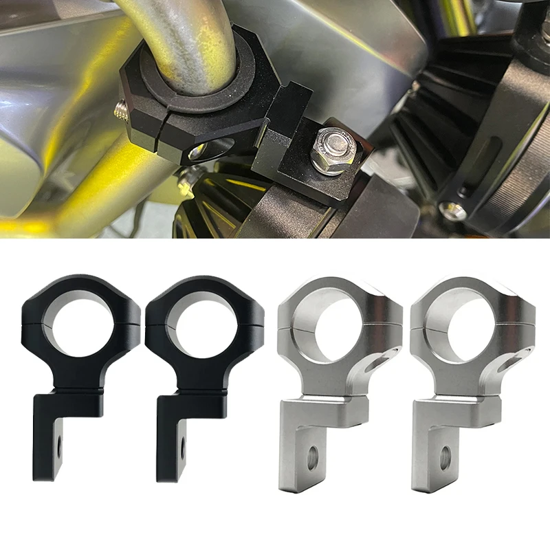 2PCS For BMW R1200GS LC ADV R1250GS Adventure GSA 2004-2023 Motorcycle Fog Lights Brackets LED Lights Bracket Auxiliary Lights