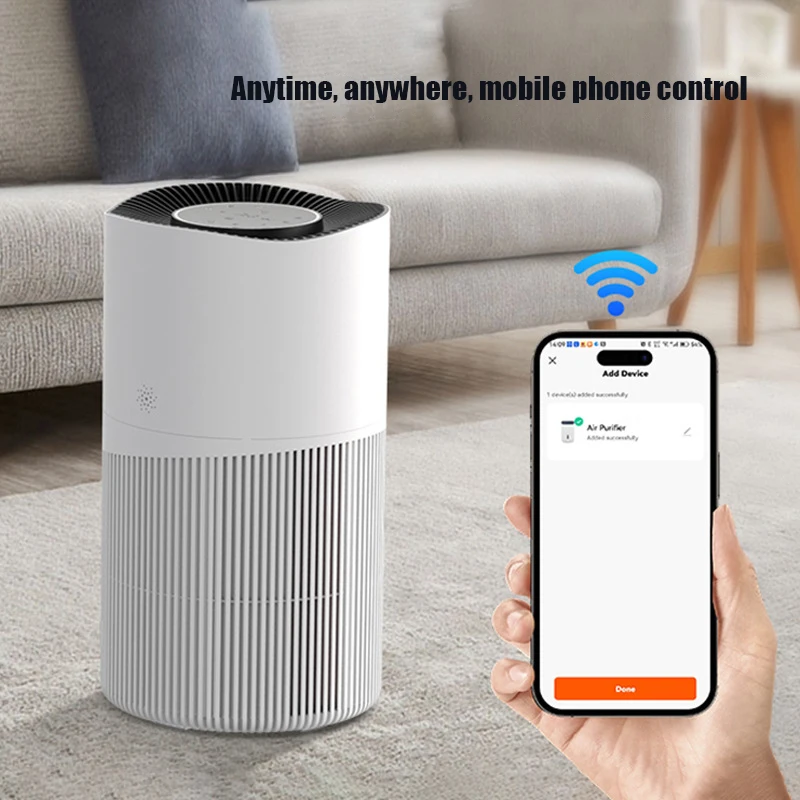 Intelligent negative ion WIFI household air purifier formaldehyde removal PM2.5 Hipa filter pet air purifier