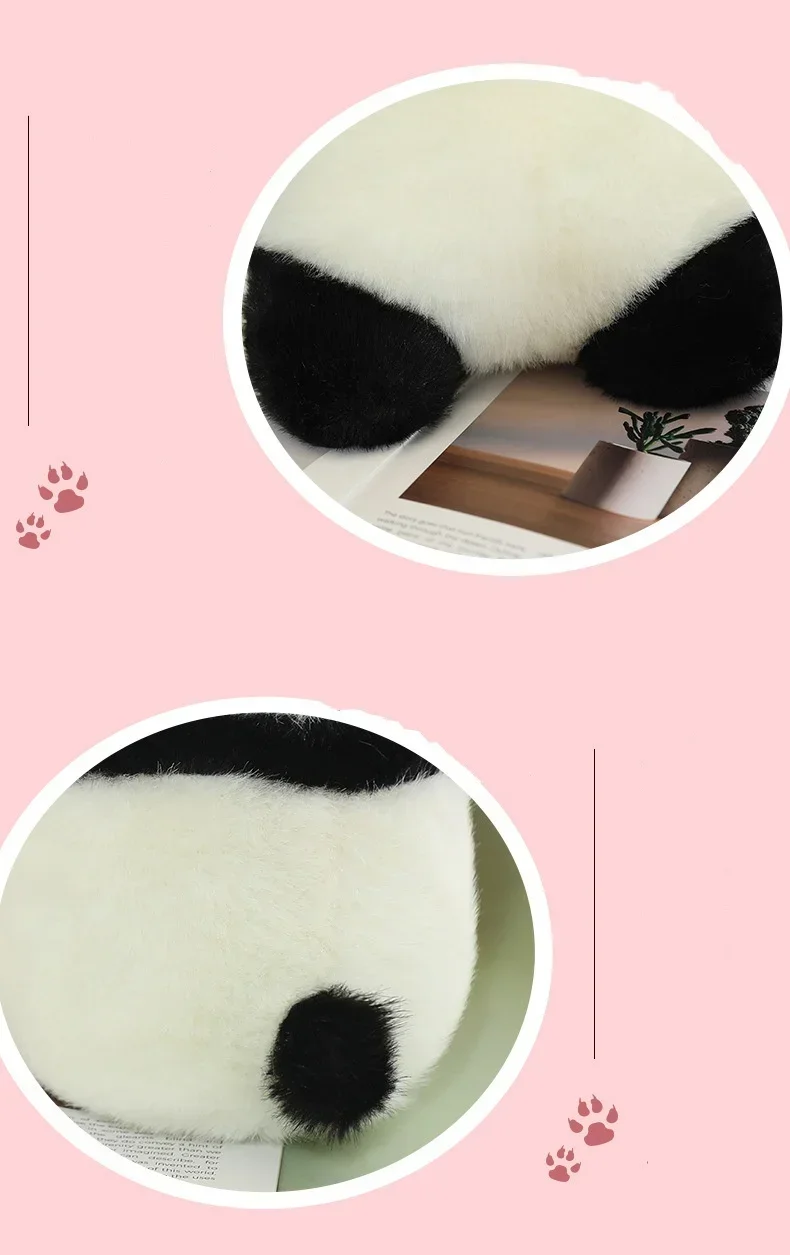 Ou visón burbuja panda de peluche de juguete panda marrón muñeca chengdu panda gigante museo muñeca conmemorativa regalo Navidad juguetes para bebés animal