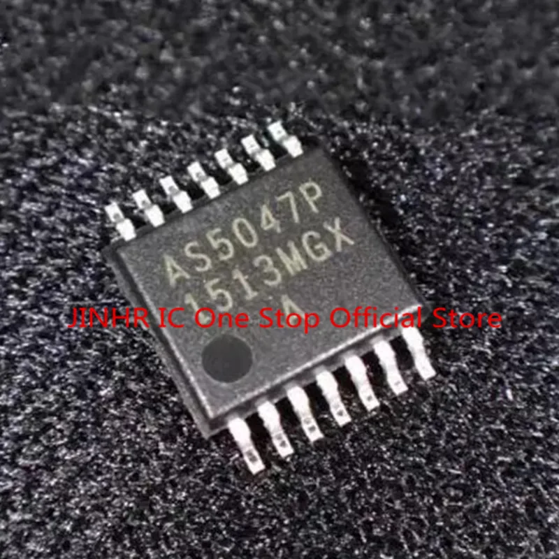New 2PCS AS5047 AS5047P AS5047P-ATSM, 14-Bit On-Axis Magnetic Rotary Position Sensor