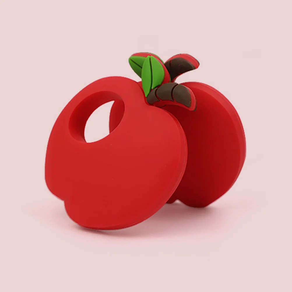 

2Pcs Baby Molar Gentle Material Soothe Massage Reduce Discomfort Apple Shape Teether Educational Plaything