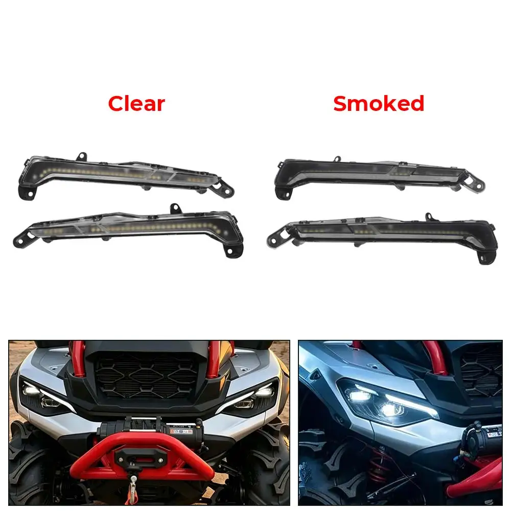 For Can-Am Outlander 1000R MAX 2025+ ATV Front DRL Bumper Lamp Auxiliary LED Light Rpl For #710009356 Daytime Running Light