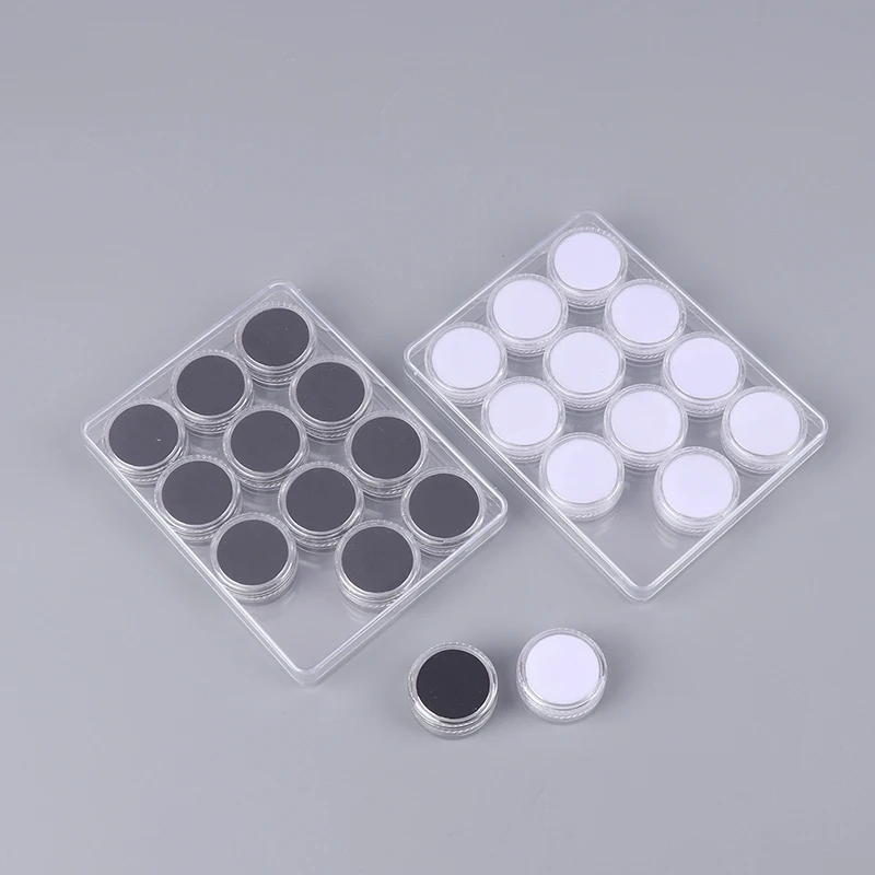 Round Gemstone Display Collection Storage Box Jewelry Gems Loose Diamond Container Jar Organizer Tray Case with Lid
