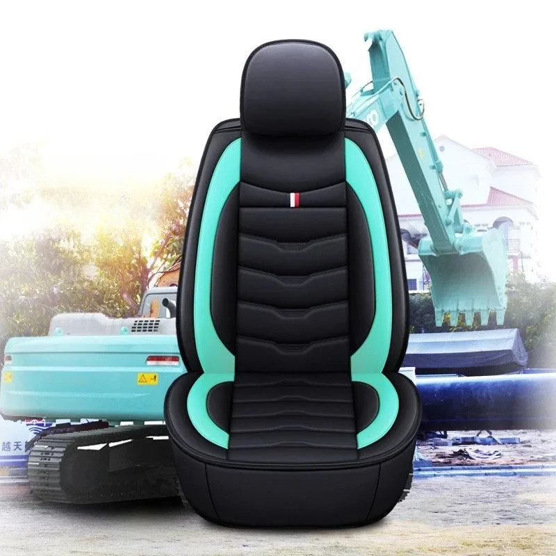 Universal Excavator Digger Machine PU Leather Car Seat Cover for Doosan Hitachi Kobelco Hyundai Liugong CAT Komatsu Sany Volov