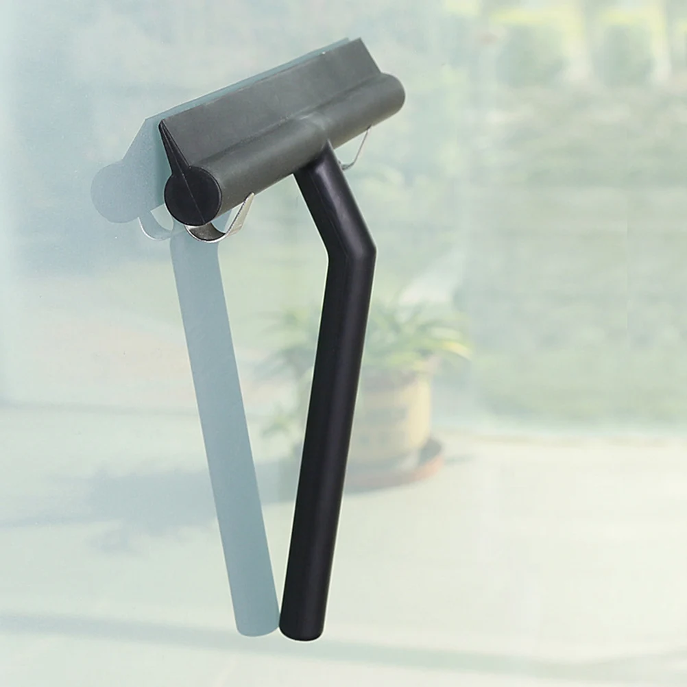 

Silicone Wiper Window Cleaner Squeegee Black Bath Washing Tool Drop Free Streak Free Drying Water Scraper Glass Cleaning Home