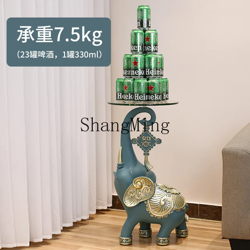 FG elephant floor ornament living room large model decoration mobile coffee table TV cabinet side table