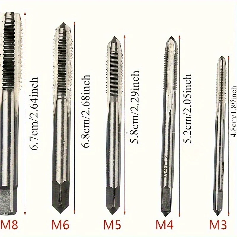 5pcs/Set Adjustable Ratchet Wrench Tap Wrench Forward & Reverse Wrench Manual Tapping Accessory