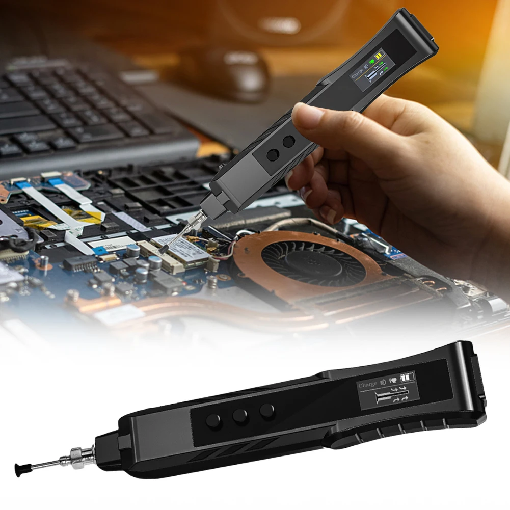 Electric Rechargeable Vacuum Pickup Tool Anti Static Suction Picker Up Hand Tool with 3 Suction Cups for IC Component Placement