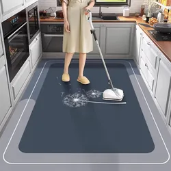 VIKAMA diatomium mud kitchen floor mat non-slip absorbent mat door door soiled foot mat Household washable wipes full carpet