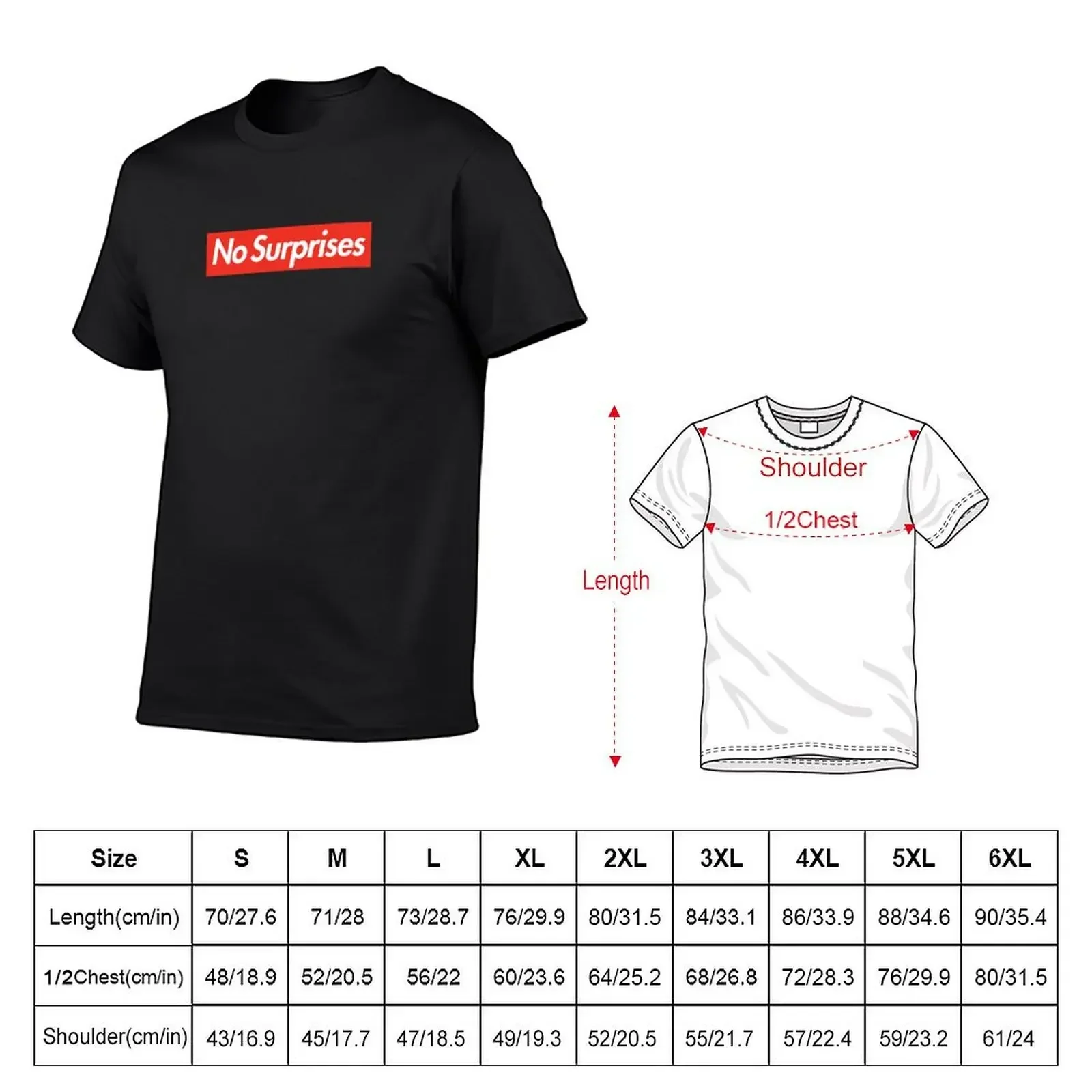 No Surprises T-Shirt oversized vintage t shirts vintage t shirt men