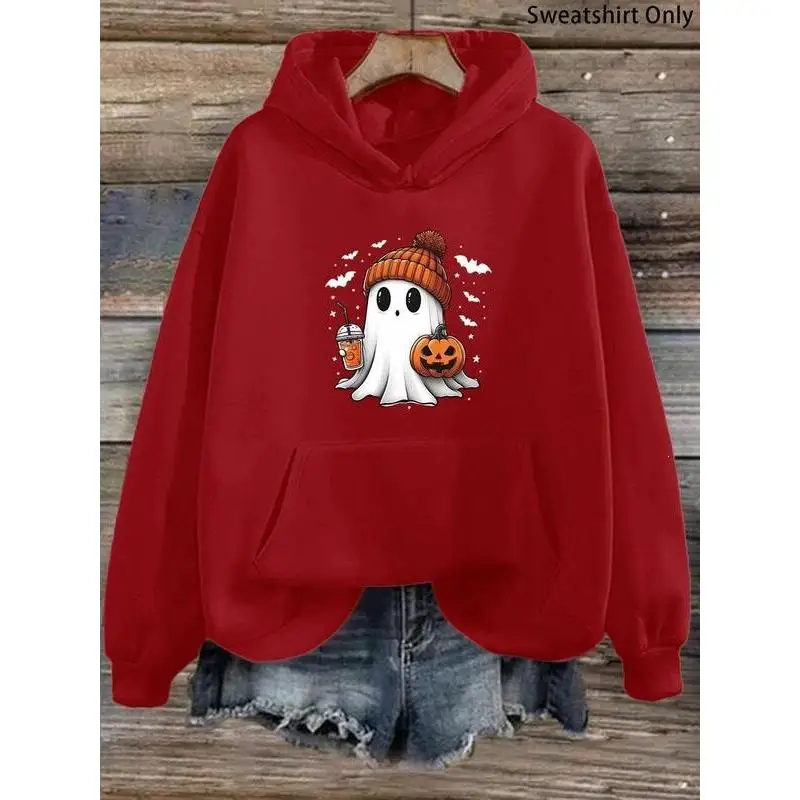 Halloween Hoodie Sweatshirt Women's Casual Sportswear Three-piece Set No Brand Registered Trademark Spring 2025 No Sleeve