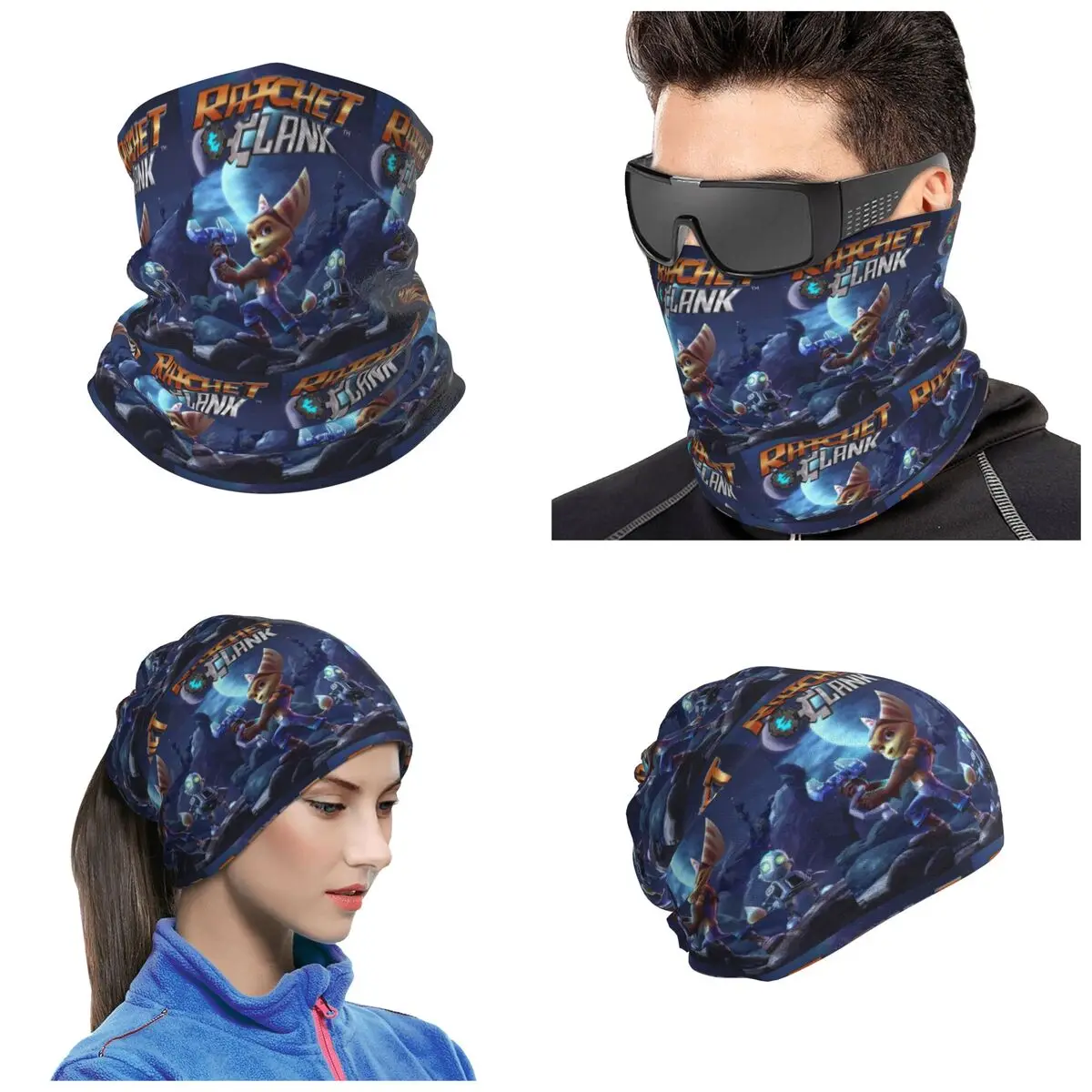 Ratchet And Clank Essential Collection Bandana Neck Cover Printed Face Scarf Warm Headwear Unisex Adult All Season