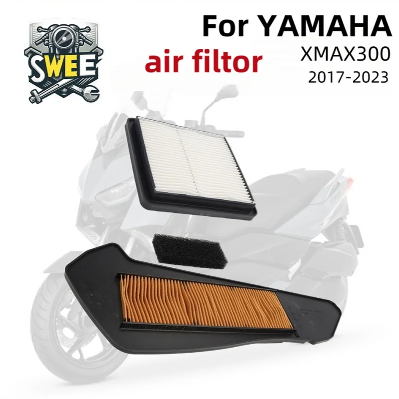 Suitable for 2017-2023 Yamaha XMAX300 X MAX 300 Air Filter High-Throughput High Flow Rate Filter Cleaner Motorcycle Accessories