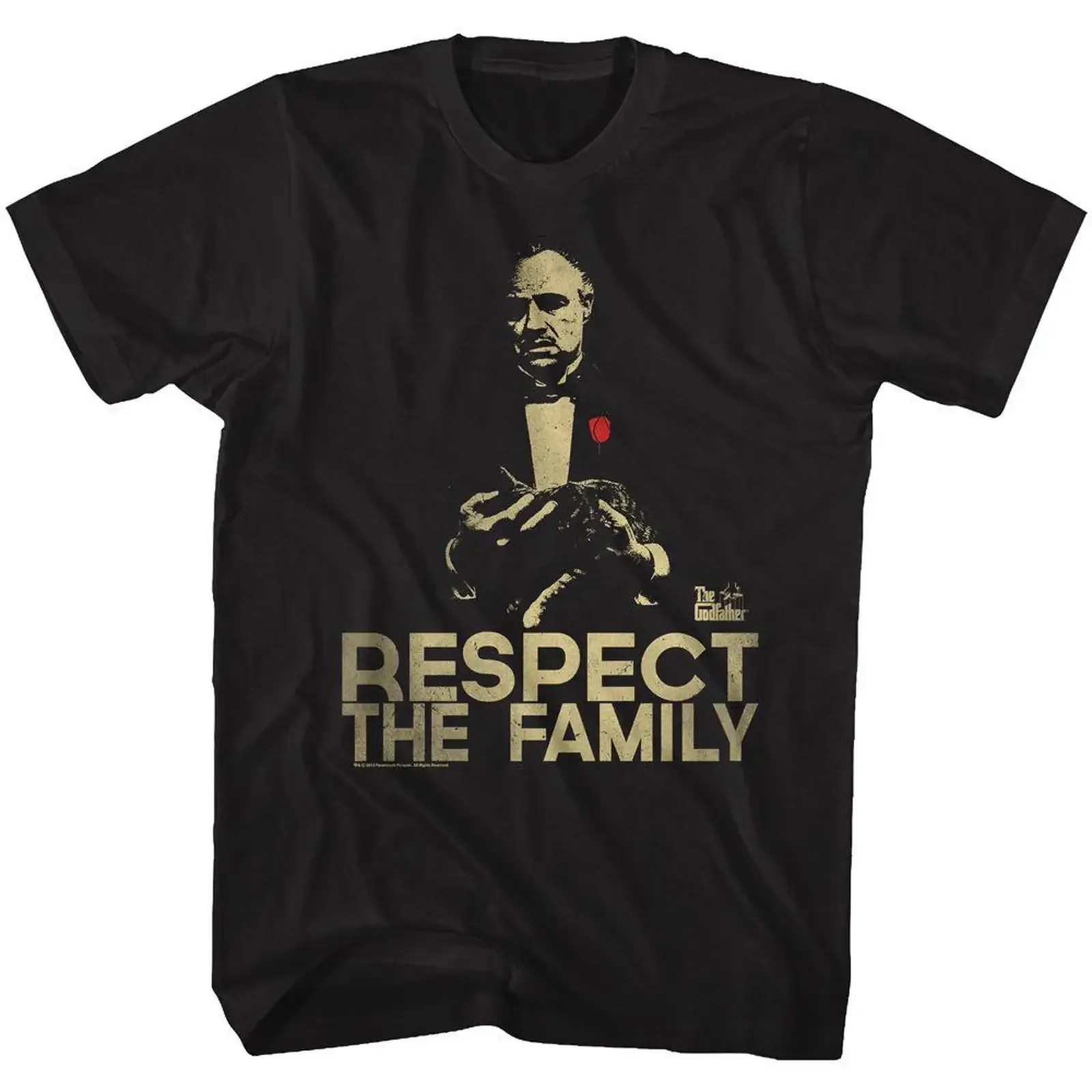 T-shirt Godfather Respect HYPER iCONiC vintage lavé pour homme, mode respirante, douce et confortable, streetwear légèrement graphique