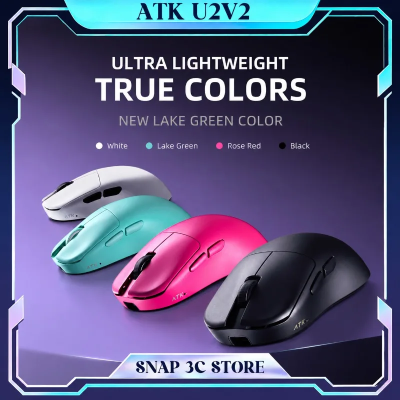ATK Blazing Sky U2V2 Master Wireless Gaming Mouse PAW3950 Ultra Sensor Native 8KHz Polling Rate lightweight E-Sports Mouse