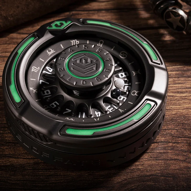 Fidget Spinner Roulette EDC Scelta luminosa Decisione difficile Giocattoli antistress Giroscopio con punta delle dita in metallo per decompressione del partito