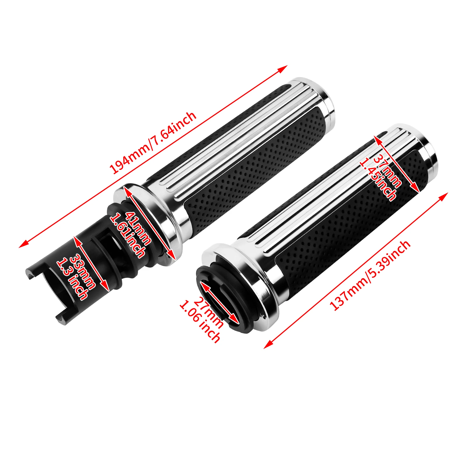 Motorcycle 1'' Hand Grips Handle Bar For Harley Touring Road Street Glide CVO 2023-25 FLHXUFLHXU Softail Fat Boy Deluxe 2025-Up view 6