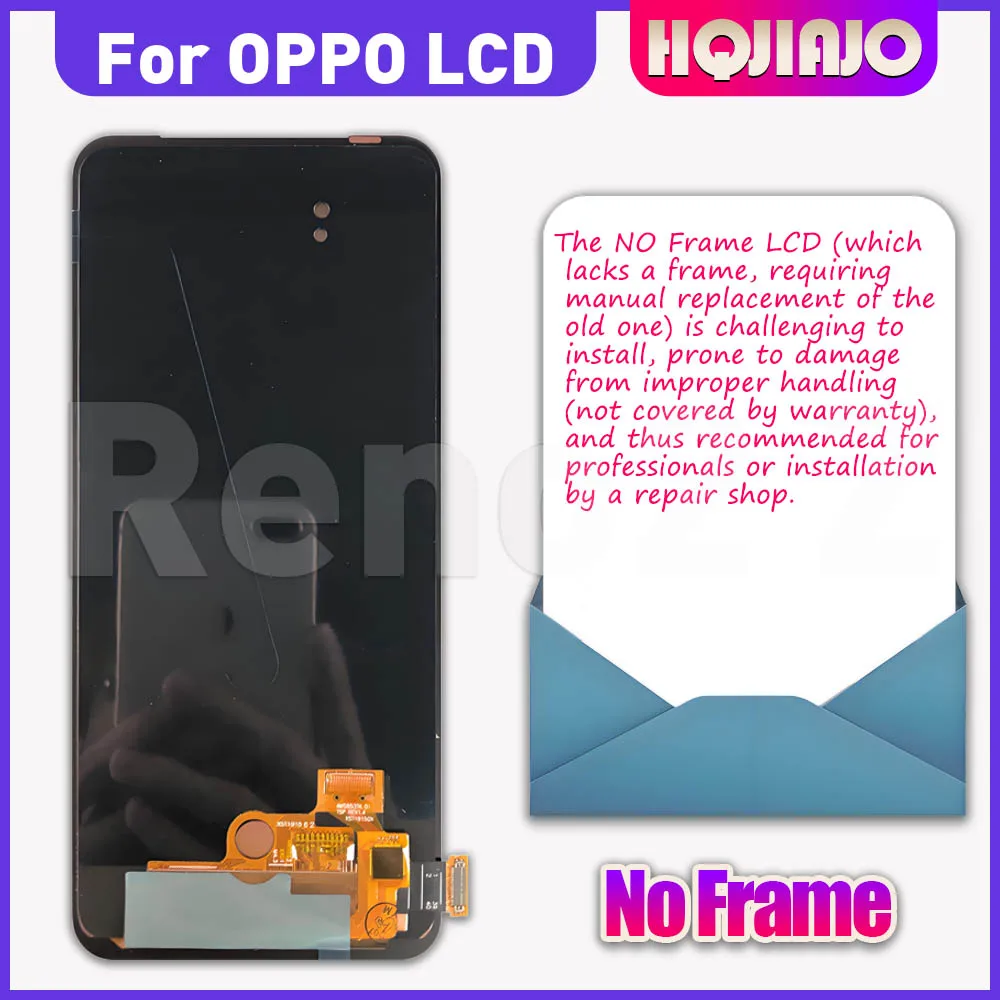 For Oppo Reno2 Z 6.53'' OLED LCD Display Touch Screen Digitizer Replacement Compatible with PCKM70 PCKT00 PCKM00 CPH1945 Reno 2Z