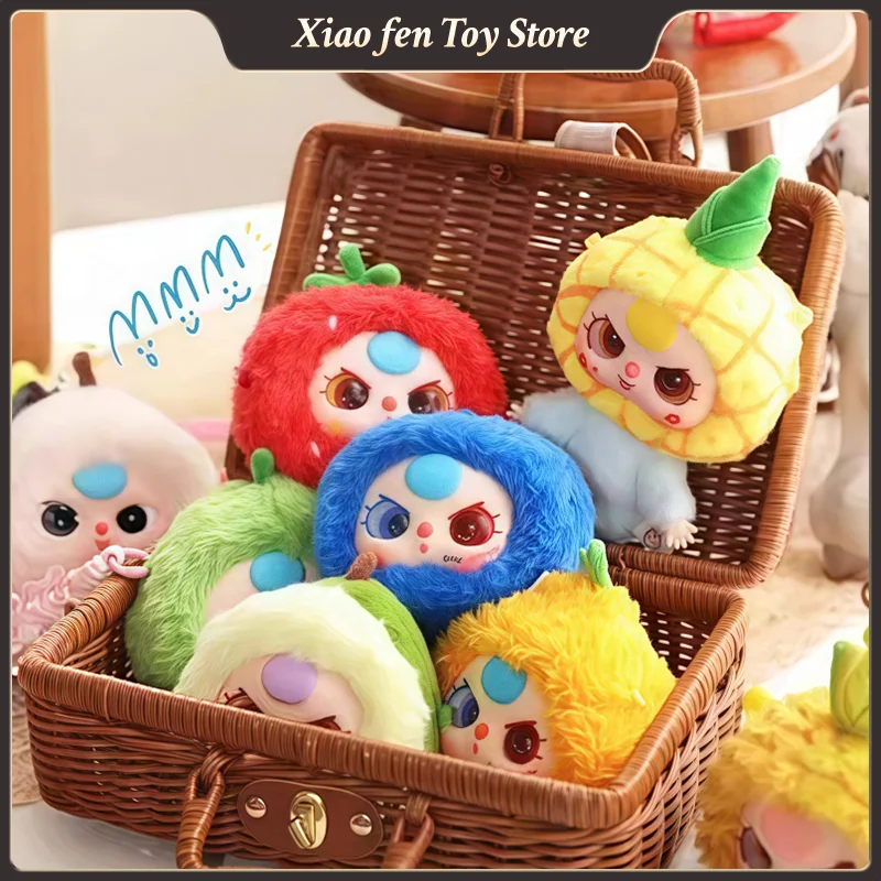 Baby Three Fruit Series Plush Dolls Blind Box Toys Mystery Box Cute Model Stuffed Doll Toy For Girls Room Decoration Doll Gifts