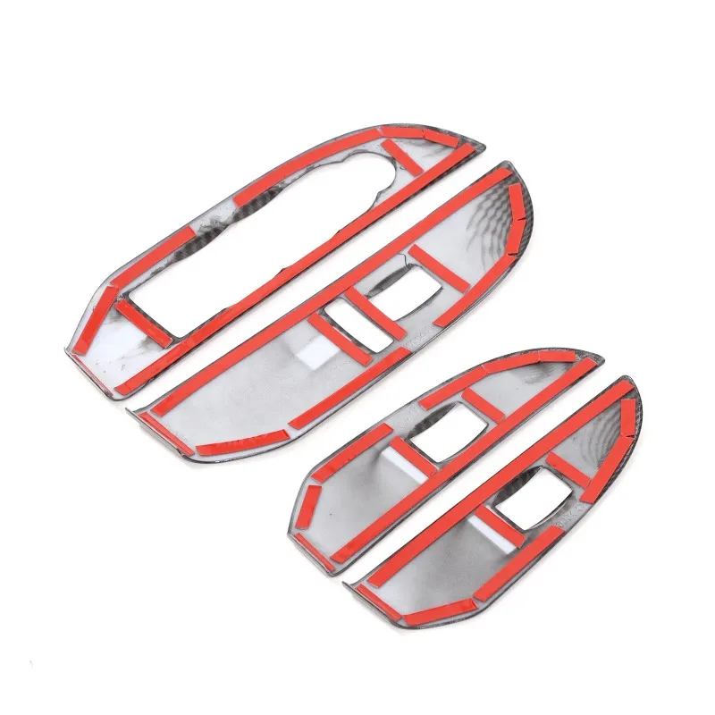 For Cadillac Escalade 2007-2014 ABS Carbon Fiber Car Window Glass Lift Frame Cover Decoration Interior Car Accessories