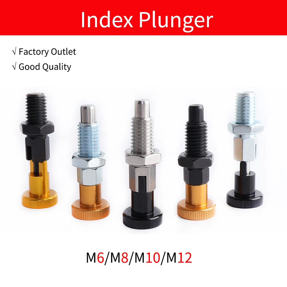 

Good Quality QB217 Indexing Pin Self Locking Reset Knob Plunger Stainless Steel Spring Positioning Pin Coarse Thread With Nut