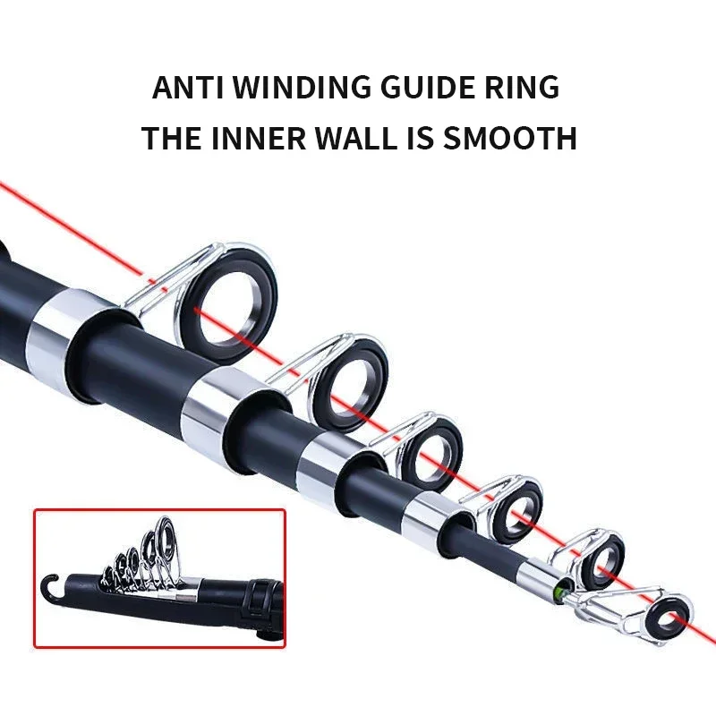 Телескопическая удочка из углеродного волокна, 1,8-3,6 м