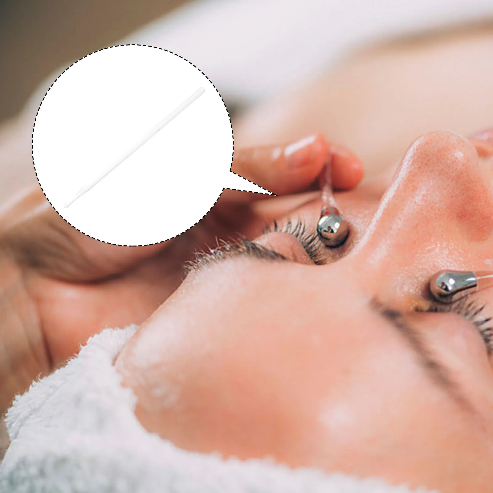 عصا زجاجية للعناية بالعين، أداة طب العيون، تطبيق مرهم، إزالة الأشياء الأجنبية، أطراف مستديرة ناعمة، قوية وموثوقة