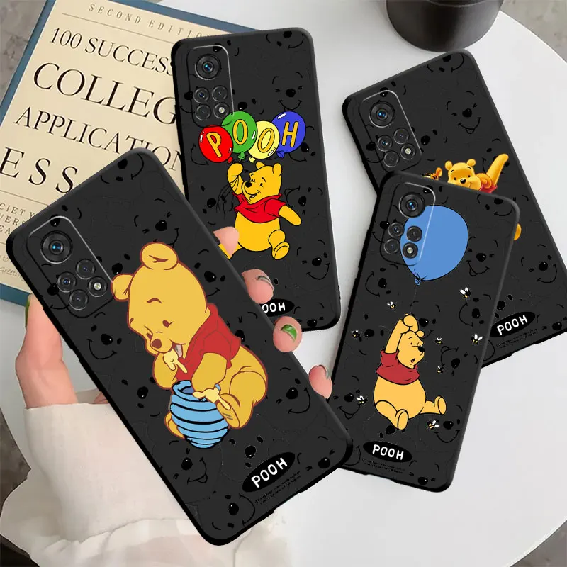 Disney Winnie The Bear Case For Xiaomi Poco X3 NFC X5 X4 11 Lite 11T 12 13 10T 9T F3 F1 C40 M3 M4 M5 Soft Funda Phone Cover